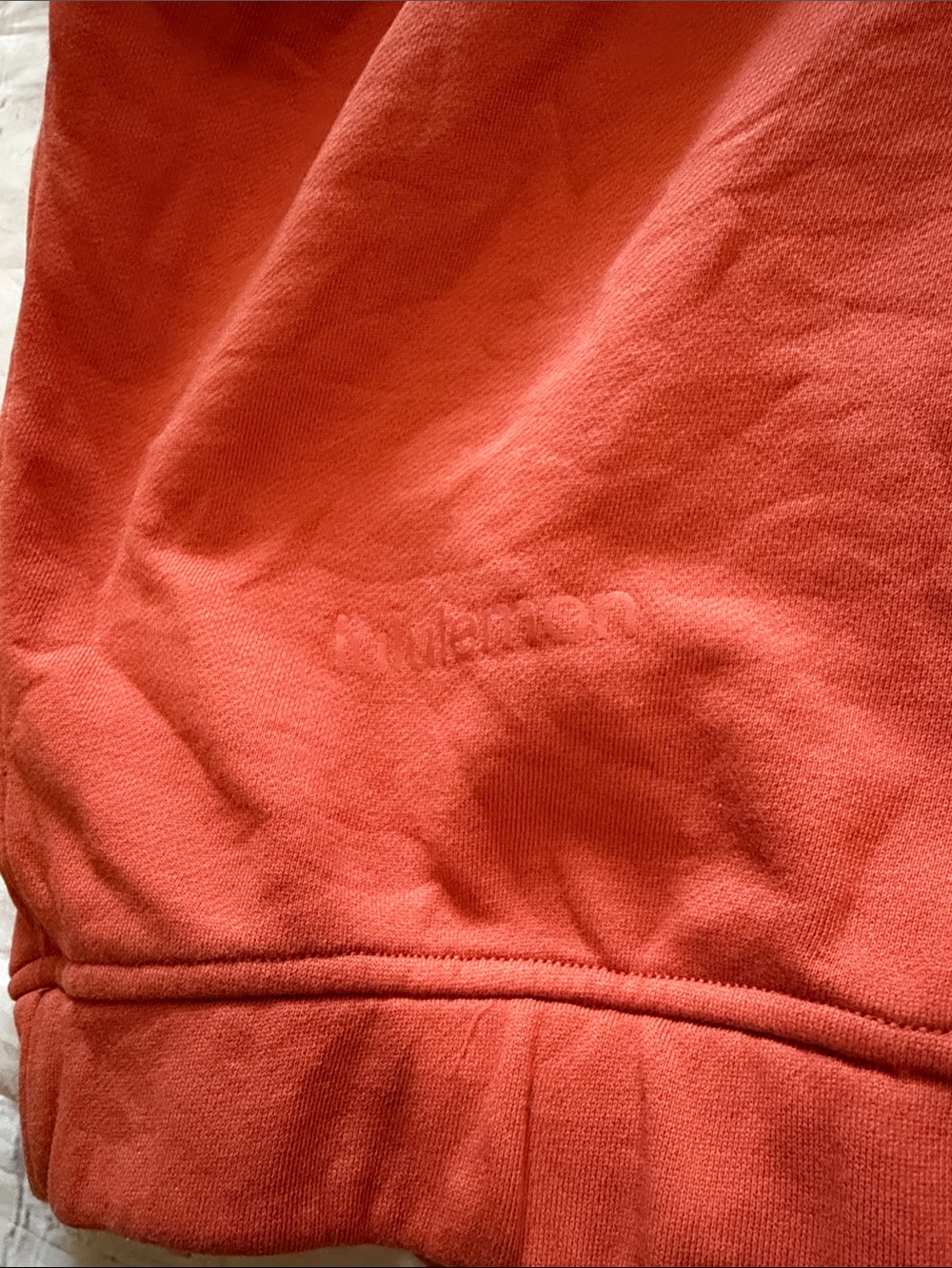 Lululemon Relaxed Cropped Hoodie Canyon Orange French Terry Medium - Picture 5 of 11